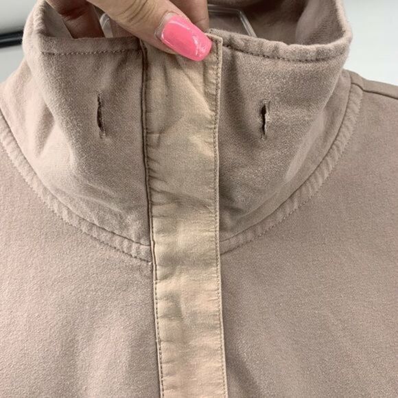 Eddie Bauer Pink Mock Neck 1/2 Zip Sweatshirt S - Picture 5 of 7